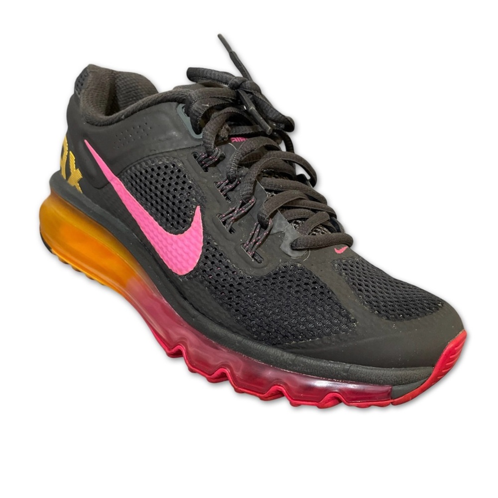 Nike Women's Black and Pink Athletic Shoes max+ 7 US y2k